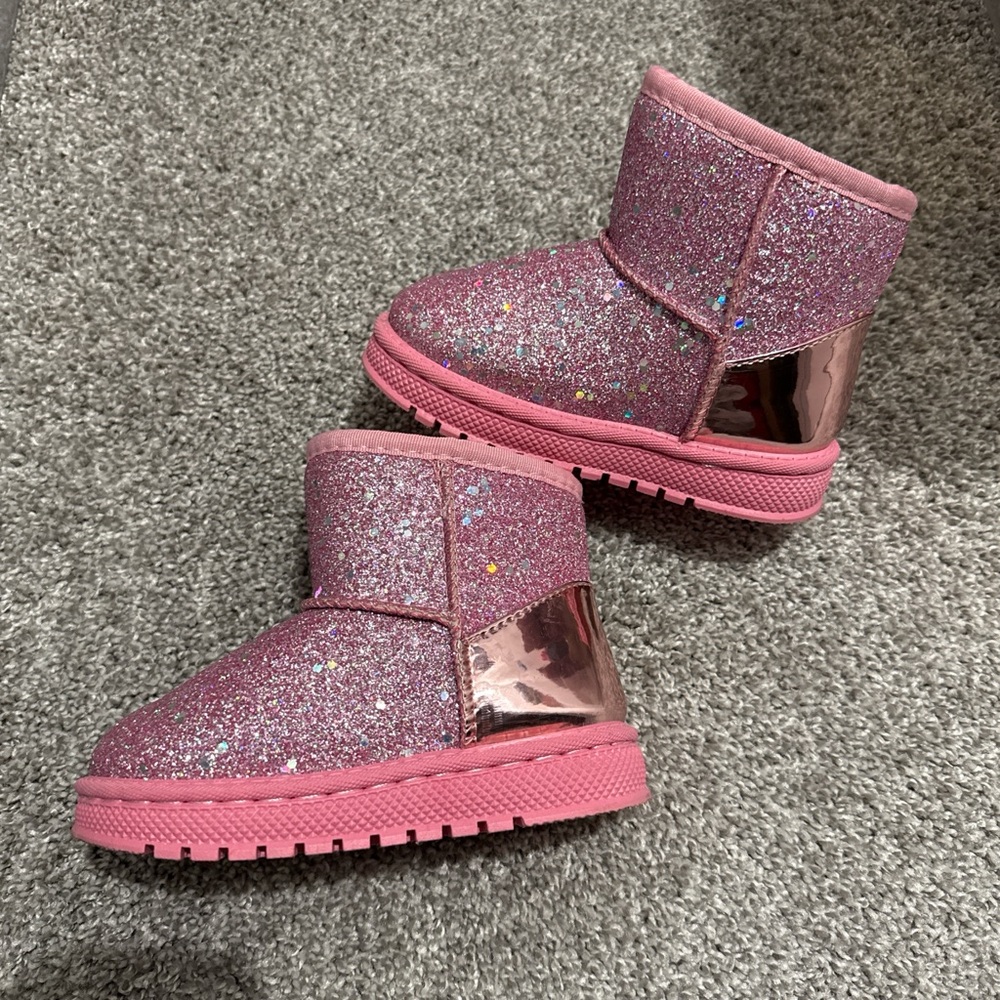 Sparkly Pink Kids Boots